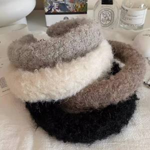 Diadema de Felpa Rizada para Otoño/Invierno, Estilo Dulce y Femenino, Linda Diadema de Lana de Cordero Esponjosa y Gruesa, Producto Nuevo - Product Image 3