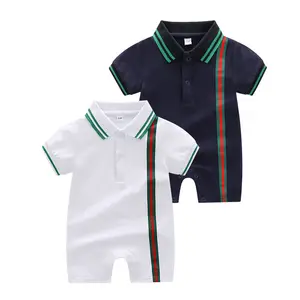 Custom high quality short sleeve polo baby romper baby polo shirt for baby boy