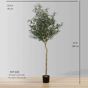 Plantas artificiales de árbol de olivo, plantas de imitación, ramas de olivo, hojas de seda, plantas de imitación - Product Image 5