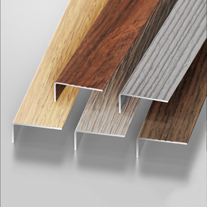 Profilé d'angle en L en alliage d'aluminium à grain <span class=keywords><strong>de</strong></span> bois, profilé <span class=keywords><strong>de</strong></span> finition pour sol en bois à angle droit, <span class=keywords><strong>bande</strong></span> <span class=keywords><strong>de</strong></span> recouvrement <span class=keywords><strong>de</strong></span> carrelage pour seuil - Product Image 1