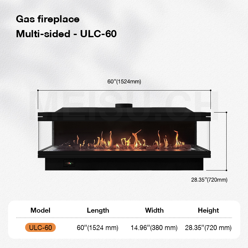60 inch L1524-H720-D380mm