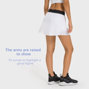 Xsunwing mujeres deportes tenis <span class=keywords><strong>Fitness</strong></span> secado rápido sólido mujer correr Skort falda activa atlética Yoga <span class=keywords><strong>Fitness</strong></span> faldas WDQ229 - Product Image 3