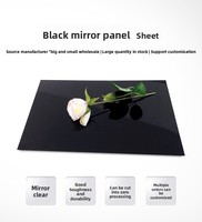 Panneaux de miroir optique noir doux de style moderne personnalisés, en PET, fabriqués à la main, décorations de mariage, fond durable, personnalisé