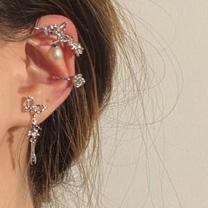 Pendientes <span class=keywords><strong>de</strong></span> Mariposa <span class=keywords><strong>con</strong></span> Perlas y <span class=keywords><strong>Flores</strong></span> para Mujer, Set <span class=keywords><strong>de</strong></span> Joyería y Accesorios - Product Image 4