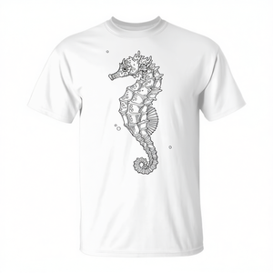 Camiseta retro vintage con diseño de caballito de mar para hombres y mujeres, diseño unisex - Product Image 2