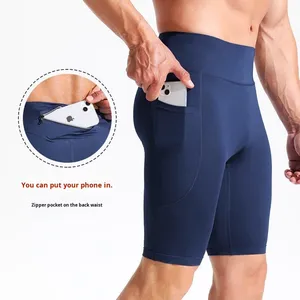 High Elasticity Quick-Dry Training Fitness Basketball Sports Tight Mid-Waist Marathon <b>Compression</b> Spandex/Polyester <b>Men's</b> <b>Shorts</b> - Product Image 3