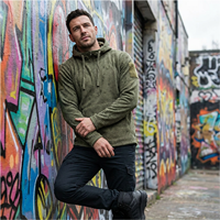 KBL-SHJ-PO Veste à capuche pour homme de haute qualité, grande taille, sur mesure, style streetwear fitness, avec demi-fermeture éclair, vente en gros