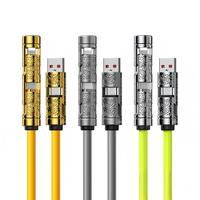 Kabel Data WeKome Wudao Tipe-C 240W Pengisian Cepat Dua-dalam-Dua Bahan Silikon untuk Ponsel dan Laptop dengan Transfer Data
