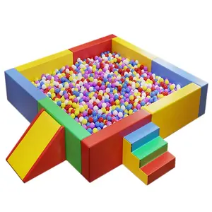 热卖儿童室内游乐场软玩设备泡沫软玩球坑带滑梯