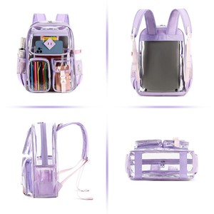 2025 nouveauté grand Stock haute qualité étanche PVC Durable réglable <span class=keywords><strong>bandoulière</strong></span> clair Transparent <span class=keywords><strong>sac</strong></span> <span class=keywords><strong>à</strong></span> <span class=keywords><strong>dos</strong></span> pour l'école - Product Image 4