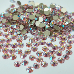 Cristales de Estrás ZK Ecológicos Rosa <span class=keywords><strong>AB</strong></span> SS16-SS30 de Alta Calidad 2088, Parte Posterior Plana, 8 Grandes, 8 Pequeños, 16 Cortes, para Manualidades y Decoración de Uñas - Product Image 1