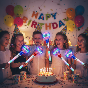 16개 LED가 장착된 회전 마법 공 지팡이 LED 스핀 장난감 (배터리 포함) 어린이용, 남아 및 여아를 위한 훌륭한 선물 아이디어, 재미있는 생일 선물 - Product Image 2