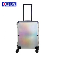OBOX Professionnel Vintage Nouveau Chariot Maquillage Cas LED Lumières Roues Stands Voyage Table Miroir Cosmétique Organisateur Station