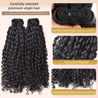 Extensiones de Cabello Humano Virgen Vietnamita Rizado Pixie 12A, Doble Trama a Máquina, Súper Doble Trama, Tejido a Mano, Todos los Colores, para Salón de Belleza Femenino