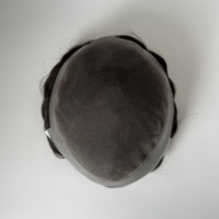 En stock Australie Base Mono Center Cheveux humains indiens naturels Toupet pour hommes V-loop Front