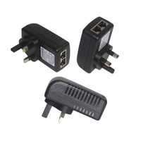 Injecteur PoE 48V 0.5A Alimentation CA Multi-prises à brancher sur Ethernet pour caméra de sécurité CCTV 802.3af