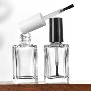 透明透明ガラスジェルネイルポリッシュボトルブラシ付きカスタム5ml 6ml 10ml 15mlラウンドスクエアバルク空のかわいい化粧品ボトル - Product Image 6