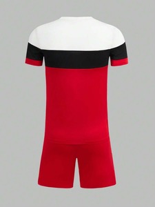Fábrica que produce conjuntos de pantalones cortos deportivos con bloques de color para adolescentes, personalizables.F10 - Product Image 2