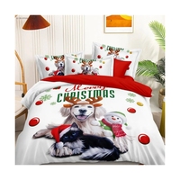 Ensemble de draps de lit de Noël Literie élégante en tissu pour décor festif