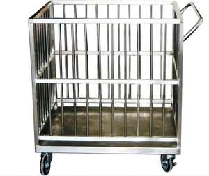Jaula <span class=keywords><strong>de</strong></span> almacenamiento <span class=keywords><strong>de</strong></span> acero inoxidable <span class=keywords><strong>de</strong></span> malla <span class=keywords><strong>de</strong></span> alambre resistente, carrito <span class=keywords><strong>de</strong></span> lavandería <span class=keywords><strong>de</strong></span> limpieza <span class=keywords><strong>de</strong></span> hotel <span class=keywords><strong>de</strong></span> diseño personalizado con puerta - Product Image 2