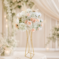 YM Bestseller Weiße Seidenblumen-Arrangements Handgefertigte Künstliche Seidenrosen Hochzeitsblumen Ballkleid-Tischdekoration für Hochzeiten
