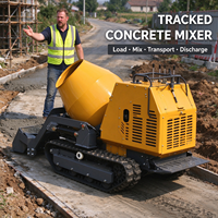 Mini-bétonnière sur chenilles à prix super bas, mini-dumper à essence, mini-bétonnière, cuve de mélange de béton pour usage personnel