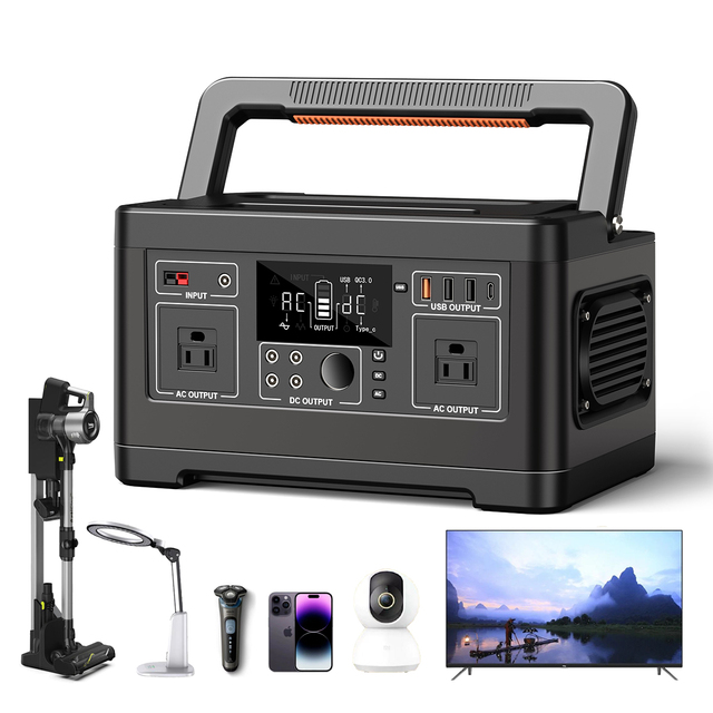 500W LiFePo4 Lithium Battery Pack off Grid Rooftop Solar Power System Portable Power Station Pure Sine Wave Solar Panel