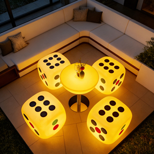 Sillas Decorativas LED para Casino con Cambio de Color, Muebles de <span class=keywords><strong>Bar</strong></span> de Plástico Impermeables para Discoteca, Salón, <span class=keywords><strong>Bar</strong></span> al Aire Libre y Hogar - Product Image 5