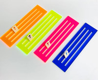 RAYYI Nouveauté : Jeu de Rummy à Six Joueurs en Lucite avec Supports en Acrylique Orange