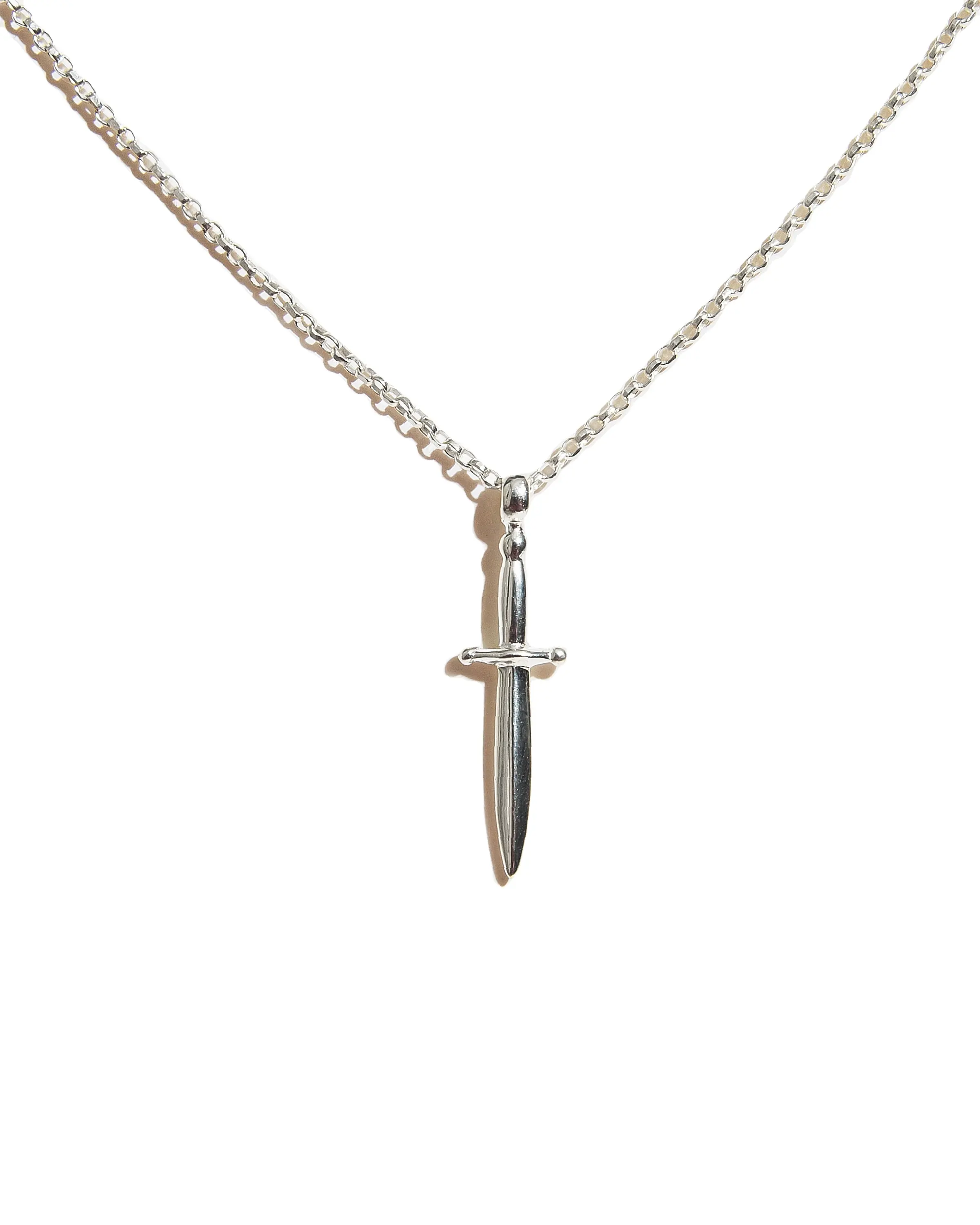 Unique Easter Father's Day Gift Knight Warrior Sword Power Guardian Princess Dagger Charm Small Silver Sword Necklace