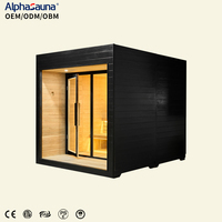 Sauna extérieur en bois de cèdre japonais de haute qualité, design moderne et élégant, personnalisable, léger, électrique, vapeur sèche.