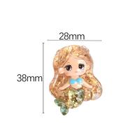 Groothandel Glitter Zee Flatback Handgeschilderde Cartoon Iabubu Kawaii HK Zeemeermin Hars Charm voor Mobiele Telefoonhoesjes Sieraden maken