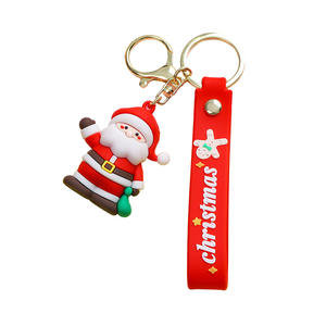 Porte-clés en cuivre LED de dessin animé mignon, série de Noël, pendentifs, poupées, petits sacs cadeaux sûrs, édition limitée de Noël - Product Image 5