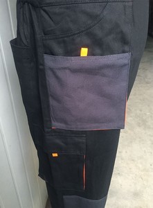 ANT5PPE S-7XL <span class=keywords><strong>noir</strong></span> vêtements de travail en coton robuste pantalon toile multi-poches orthèse salopette pour hommes travaux en plein air - Product Image 4