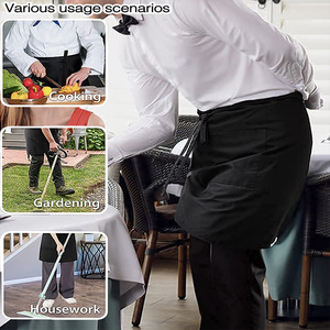 Logotipo personalizado Servicios de limpieza Medio delantal Limpieza Múltiples bolsillos Portaherramientas Sin mangas Cintura Delantales - Product Image 2