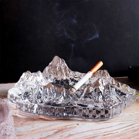 Aeofa gris ambre clair galvanoplastie givré neige montagne modélisation verre cendrier ménage lumière luxe