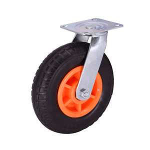 200mm Heavy Duty Rubber <strong>Industrial</strong> Trolley Fixed Caster Wheel - Product Image 1