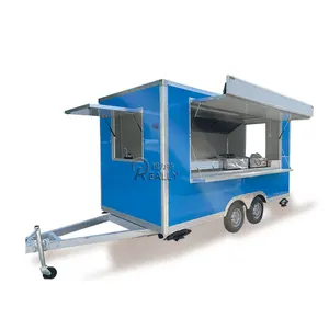 Produsen Amerika Serikat gelembung teh makanan Trailer Mobile dapur kustom peralatan Penuh jalan makanan keranjang Caravan