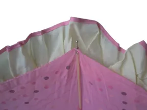 Fornecedor Atacado Personalizado Branco Nupcial Floral Lace Edge Fibra De Vidro Wedding Solar Stick Umbrella Com Logotipo Para As Mulheres