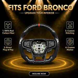 Volante de Fibra de Carbono Forjado para <span class=keywords><strong>Ford</strong></span> <span class=keywords><strong>Bronco</strong></span> 2021-2024, Botones con Marcador Rojo, <span class=keywords><strong>Precio</strong></span> Bajo al por Mayor, Directo de Fábrica - Product Image 6