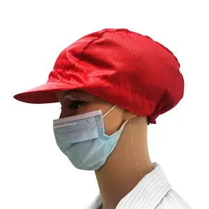 Chapeau antistatique anti-poussière de sécurité de tête de chapeau de Cleanroom de chapeau de travail d'ESD pour industriel