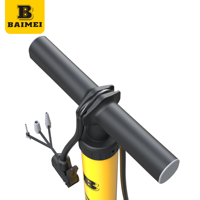 BAIMEI Lightweight Portable Mini Steel Bicycle Air Pump High Pressure Tire Inflator Road MTB Outdoor Cycling Factory Supply