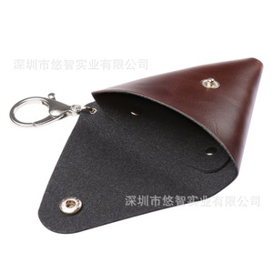 Customized PU triangular <b>coin</b> purse, mini <b>coin</b> purse, spinning top <b>bag</b>, earphone storage <b>bag</b>, custom logo. - Product Image 3