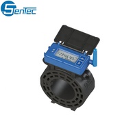 Medidor de Agua Ultrasónico con Batería SENTEC DN50 DN65 DN80 DN100mm, Medidor de Flujo de Agua Digital RS485 Tipo Sándwich con Brida, PN16