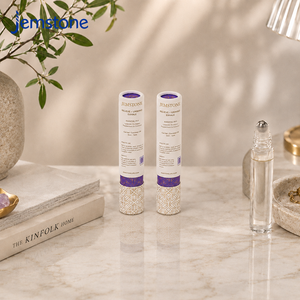 Customized Premium <b>Biodegradable</b> Essential Oil Perfume Paper Tube Gold Foil Printed Cardboard Kraft Tube Packaging Box Cylinder - Product Image 3