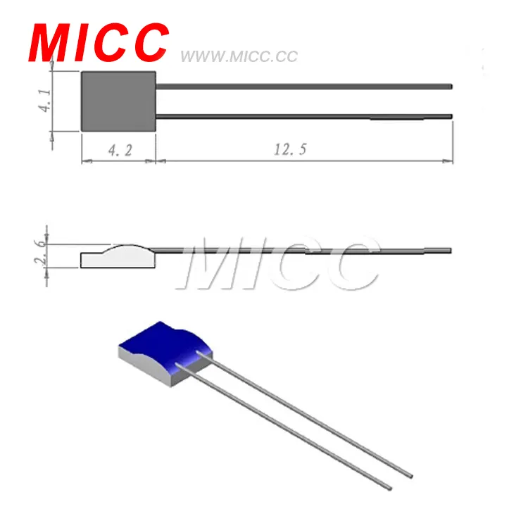 MICC RTD elementsStandard دقة: Iec751 و din43760 Pt100 السيراميك 2*16 مللي متر البلاتين المقاوم عنصر