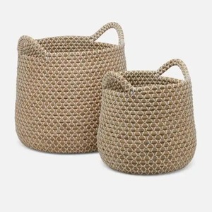 Panier de rangement en osier durable en jute jonc de mer pliable nouvelle collection organisateur de rangement à domicile pour la cuisine panier de rangement en jute - Product Image 1