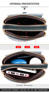 Nouveau sac à bandoulière uni en cuir PU de haute qualité avec fermeture éclair, porte-monnaie et pochette pour téléphone portable pour femme - Product Image 6