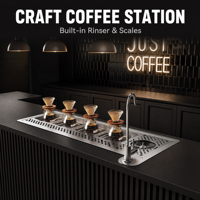 Lave-tasses automatique haute pression en acier inoxydable professionnel avec tapis de bar et verseur pour accessoires de bar