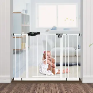 Fechadura de portão de metal ajustável, auto fechamento ajustável, segurança para bebês, proteção tripla, portão para animais de estimação, atacado, 2023